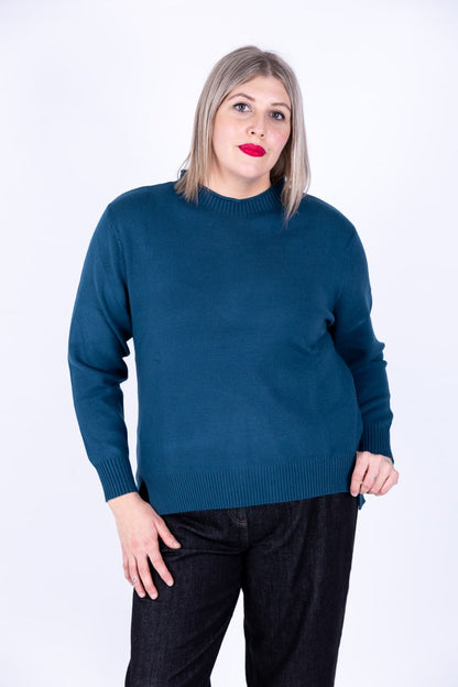 Ragno - Maglia collo a giro con costine sul collo