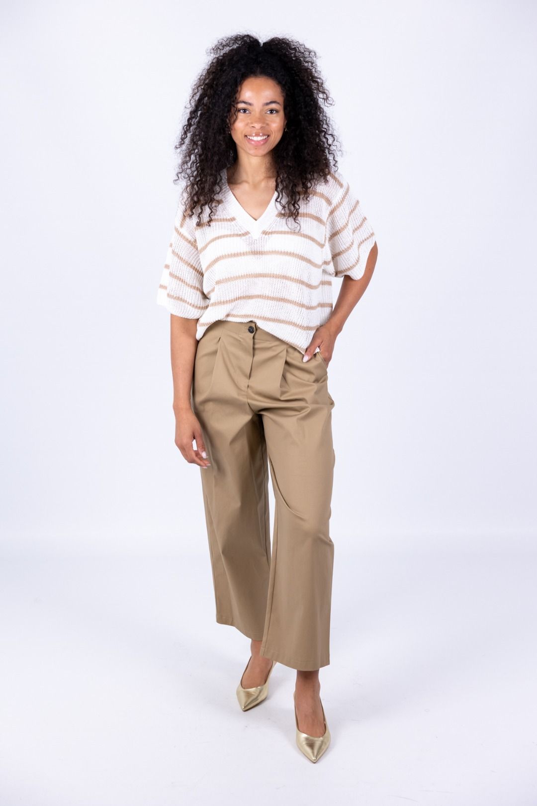 Tensione In - Pantalone cotone con pence