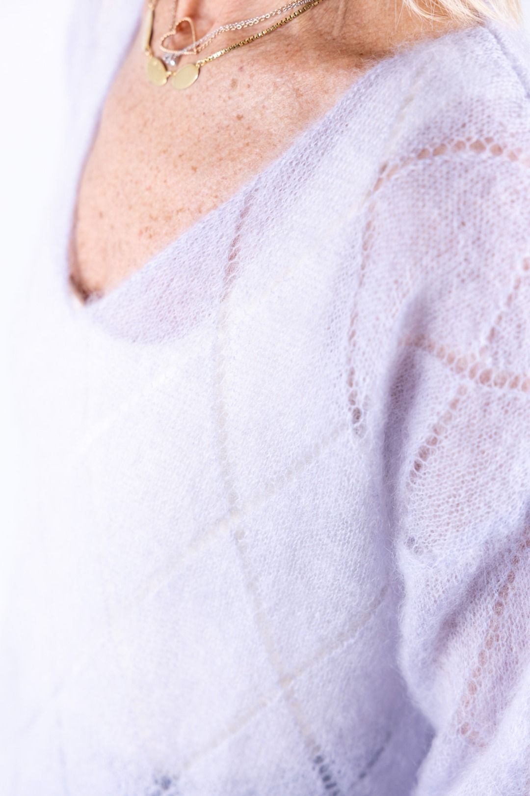 Amorė - Maglia ricamo kid mohair