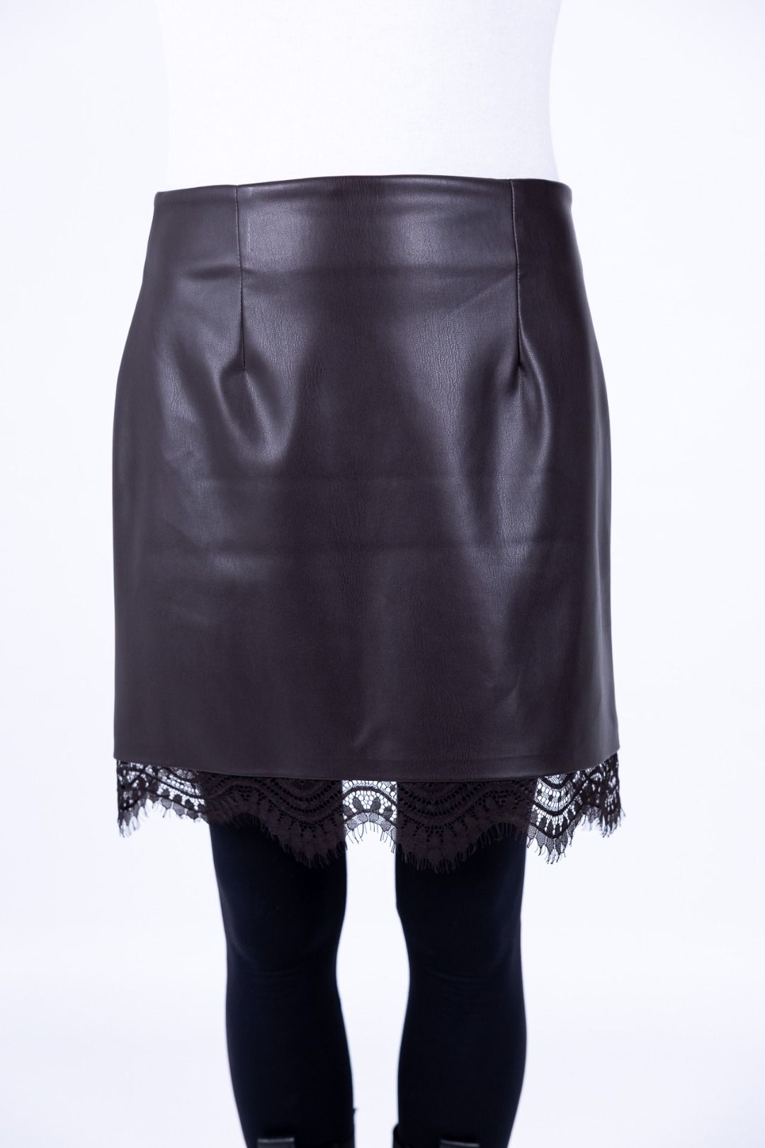 Susy Mix - Mini gonna ecopelle c/pizzo