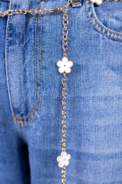 New Star - Cintura a catena con fiore