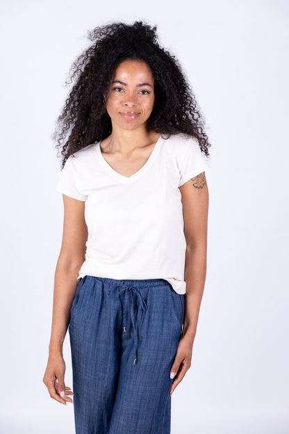 Susy Mix - T-shirt scollo V manica corta