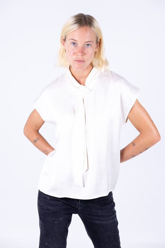 Susy Mix - Blusa con collo cravatta