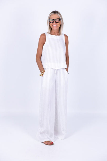 Le Streghe - Completo top con pantalone a righe