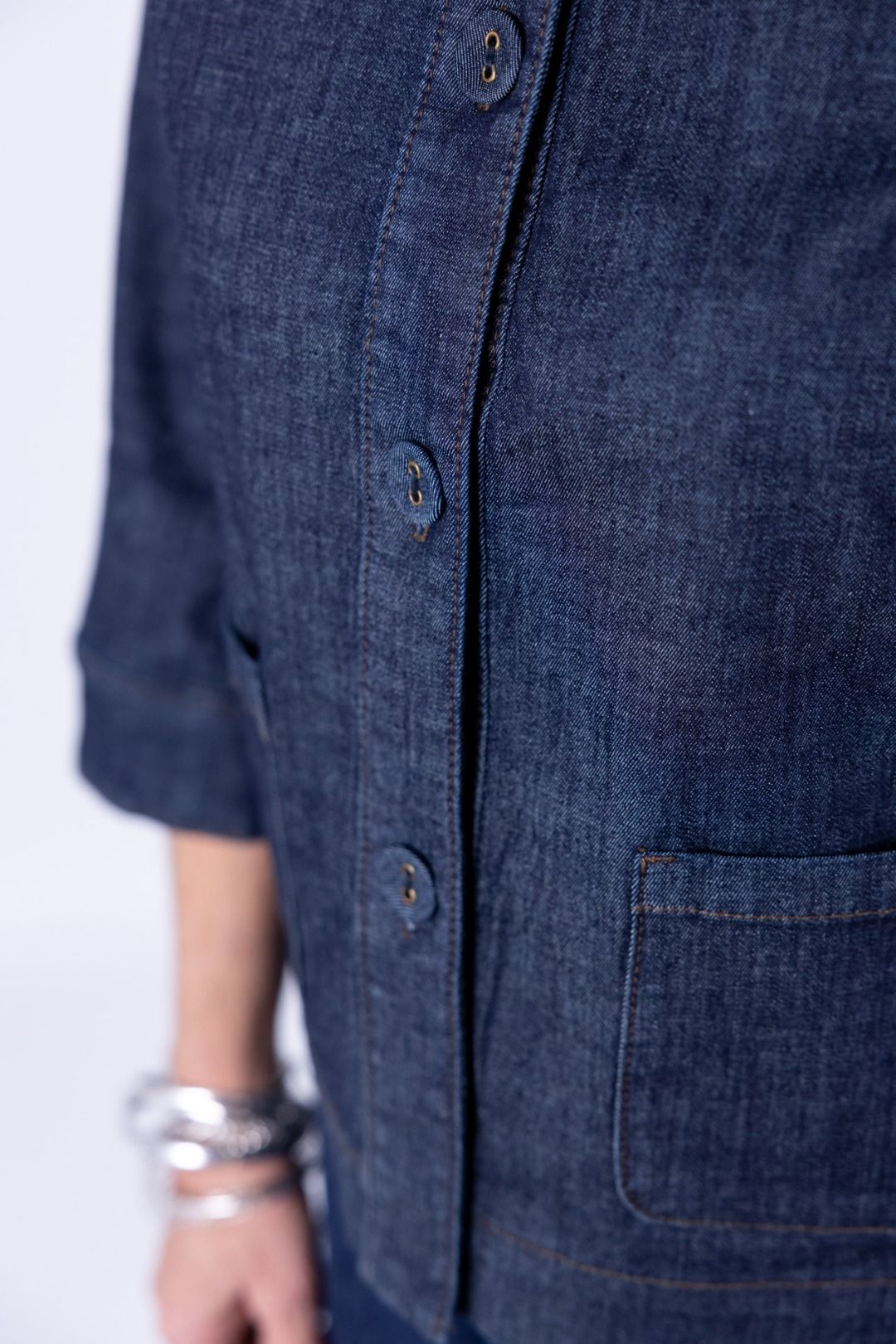 Ragno - Giacca Light Denim manica 3/4