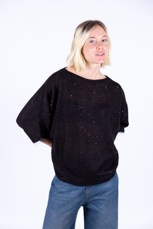 HaveOne - Poncho con paillettes