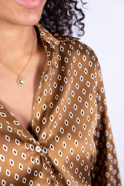 Emme - Camicia fantasia rombi