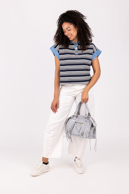 Susy Mix - T-shirt polo a righe