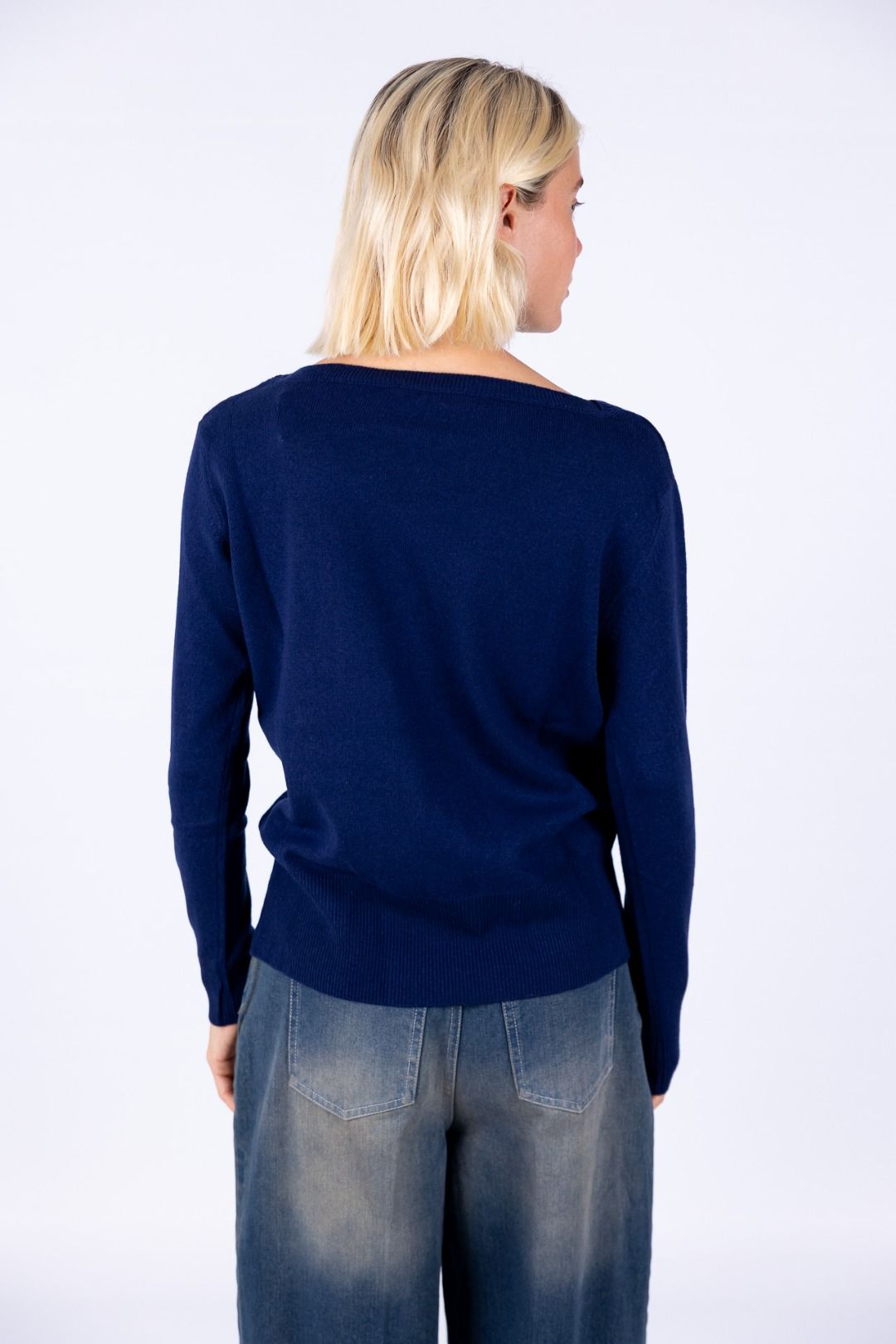 Bottega Artigiana - Maglia scollo barchetta spacchetto laterale