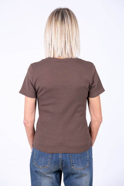 Le Streghe - T-shirt costine con bottoni