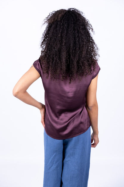 Susy Mix - Top stretch c/bordo