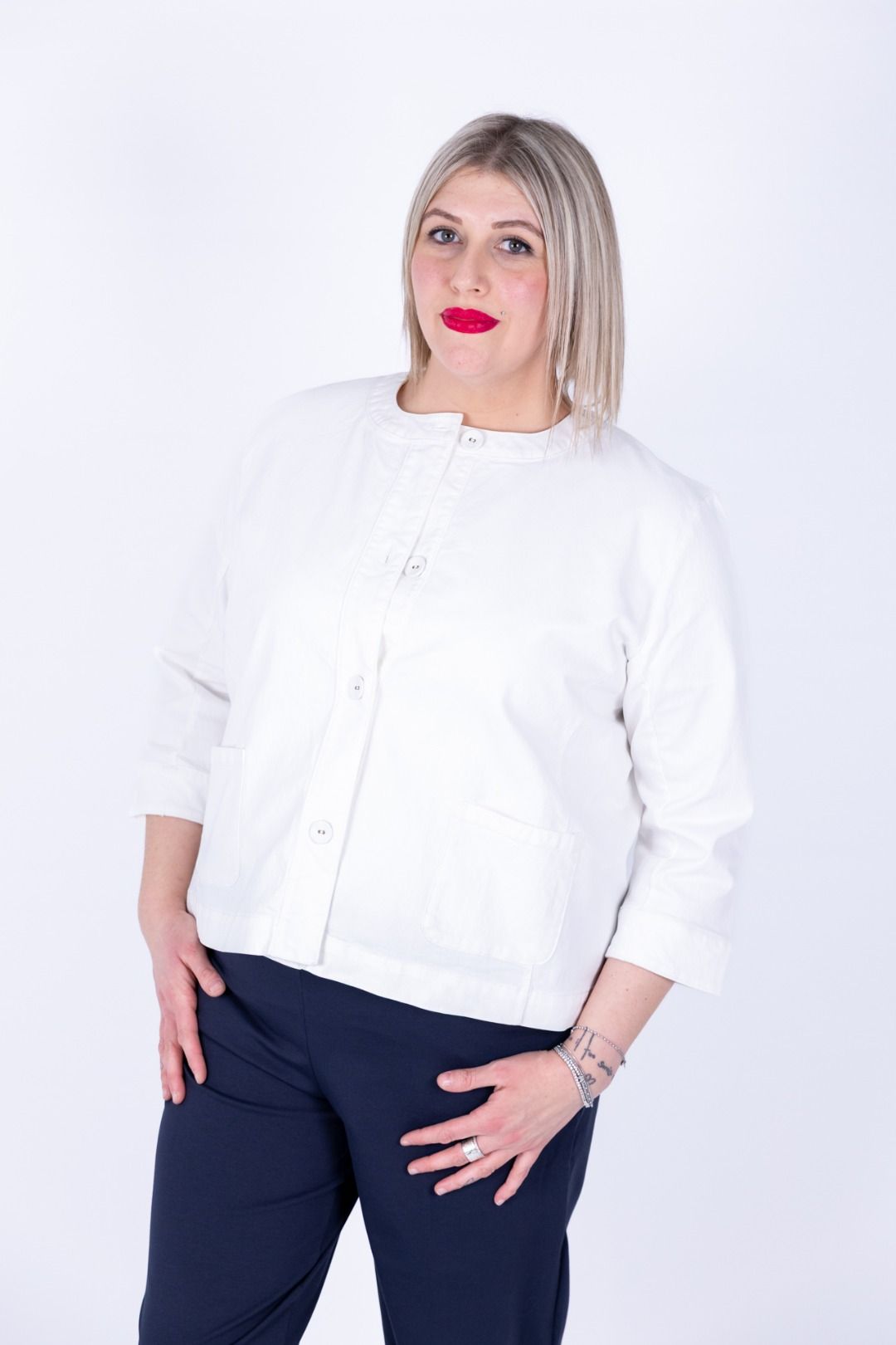 Ragno - Giacca Light Denim manica 3/4 C