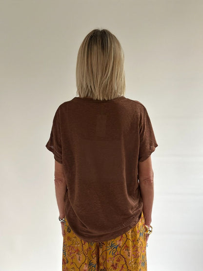 Novepuntouno - T-shirt over in lino