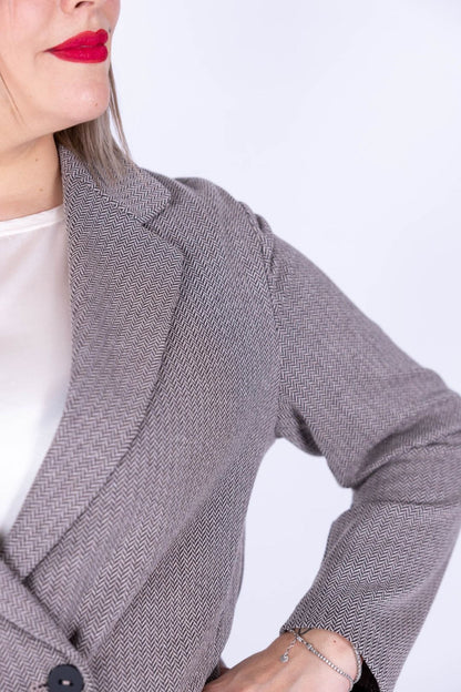 Ragno - Completo spinato curvy giacca e pantalone