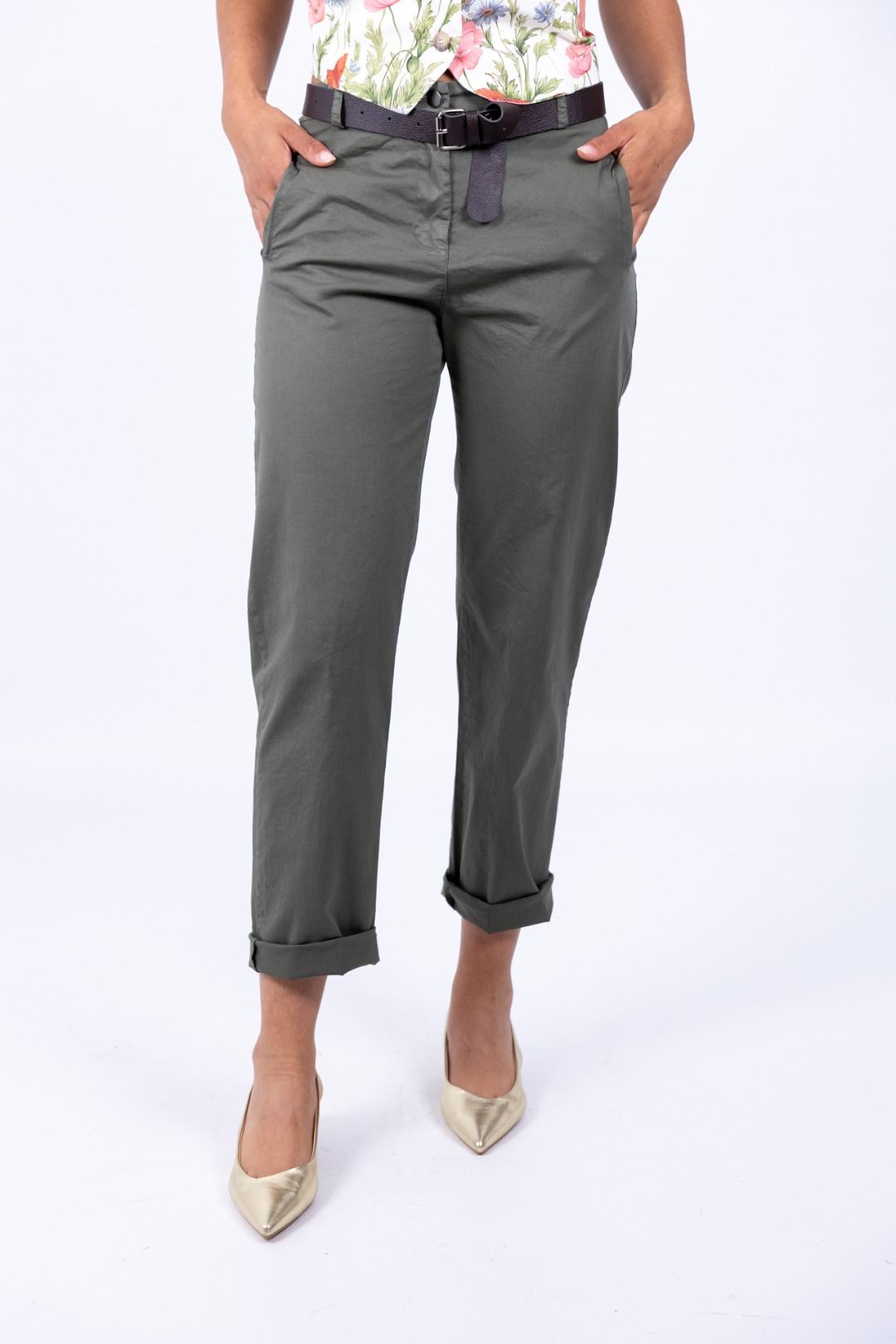 Le Streghe - Pantalone Cotone Tasca Filetto