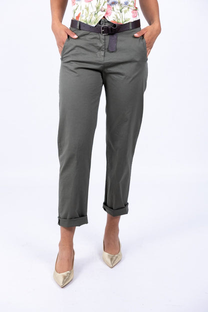 Le Streghe - Pantalone Cotone Tasca Filetto