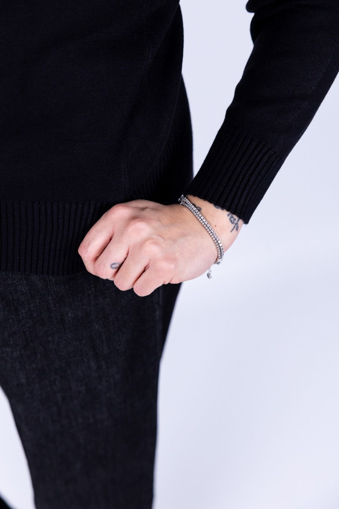 Ragno - Maglia collo a giro con costine sul collo