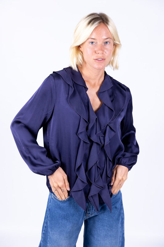 HaveOne - Camicia viscosa con Rouche
