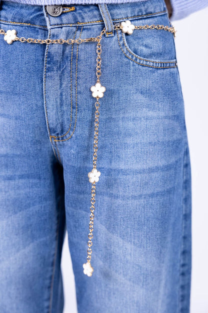 New Star - Cintura a catena con fiore