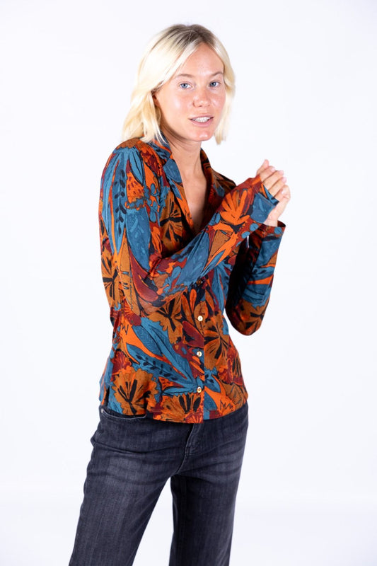 Surkana - Camicia fantasia collo smoking