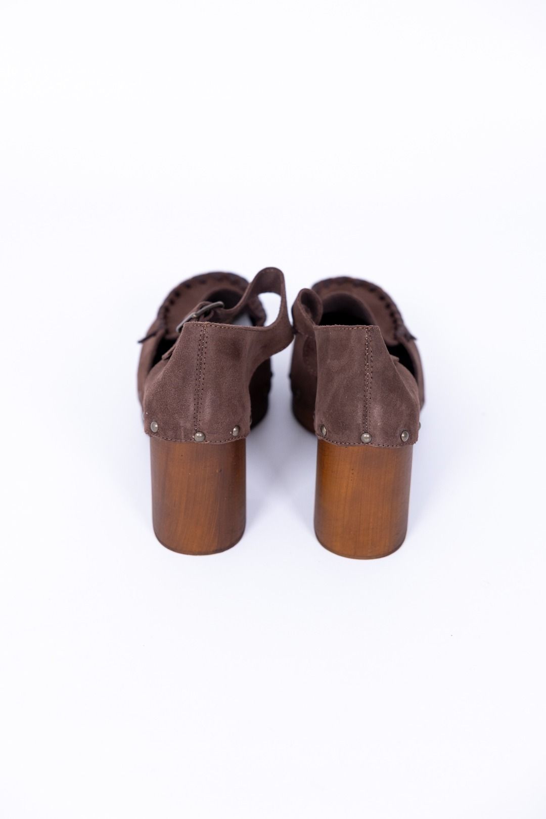 Divine Follie - Zoccolo camoscio con cinturino