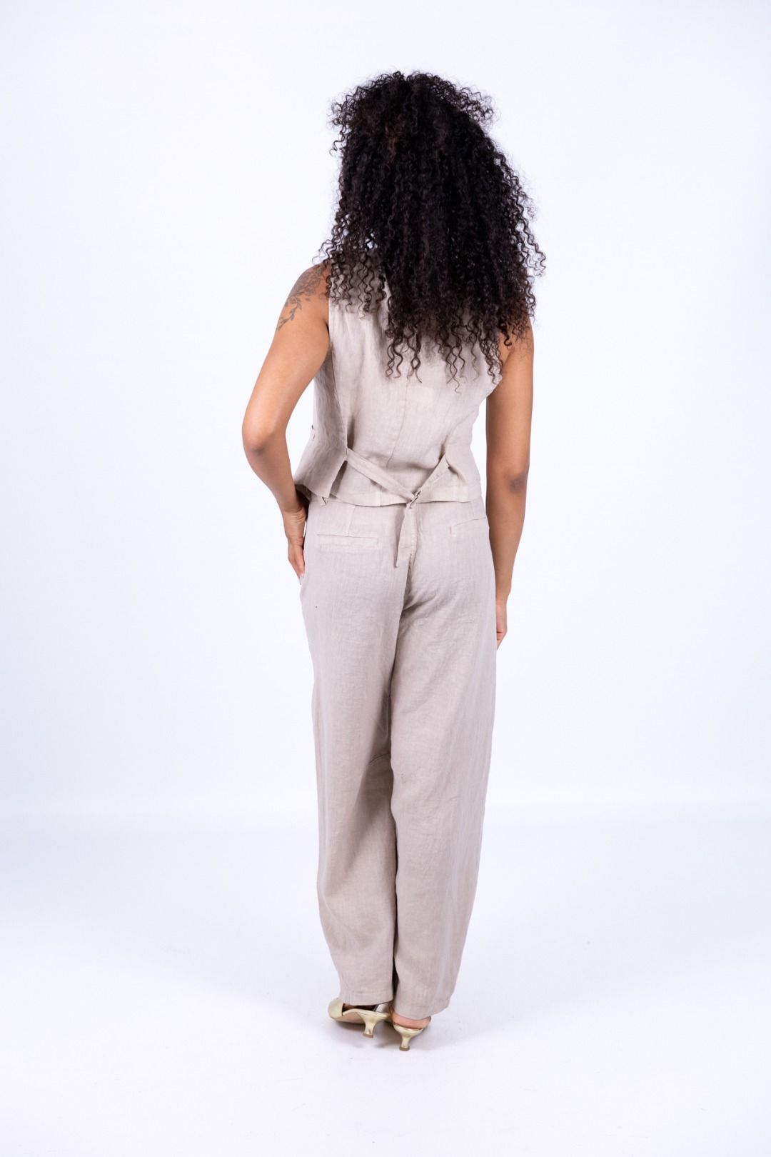 Tensione In - Completo lino Gilet e Pantalone