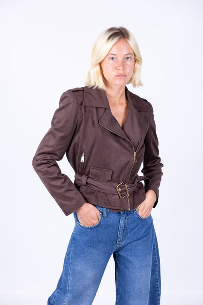 Susy Mix - Chiodo con fibbia in eco dainetto