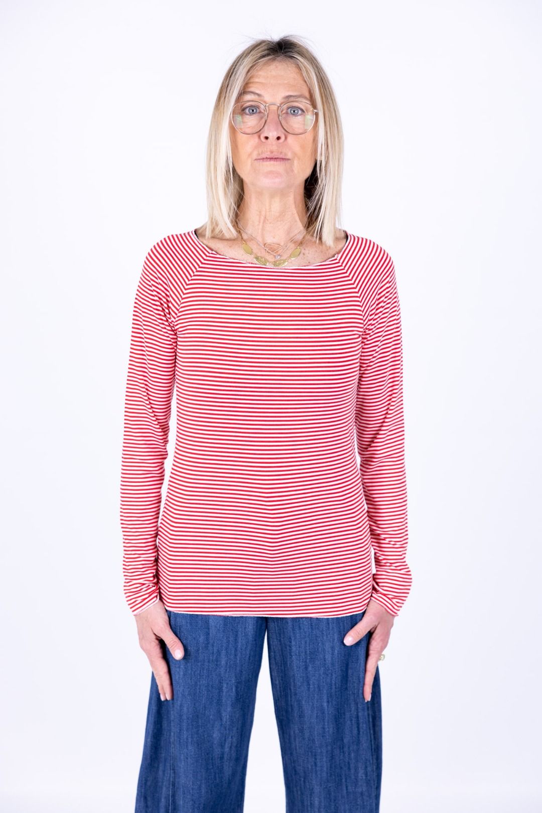 Susy Mix - Maglia barchetta righe