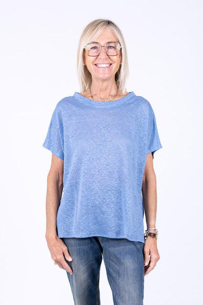 Novepuntouno - T-shirt over in lino