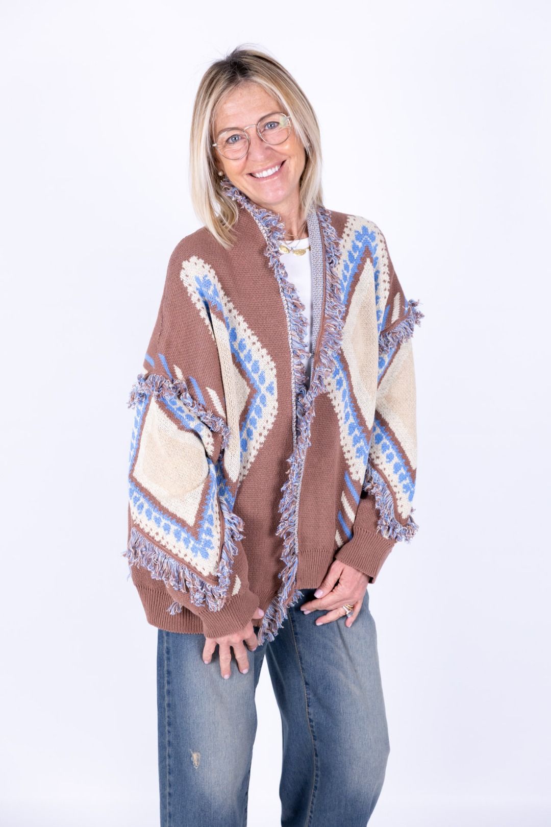 Tensione In - Cardigan rombi