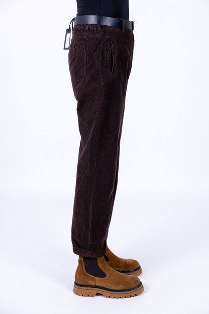 Le Streghe - Pantalone Carrot in velluto