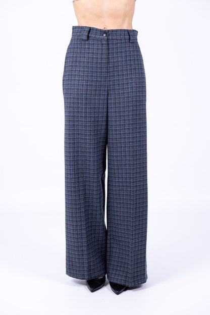 Tensione In - Pantalone palazzo con quadri