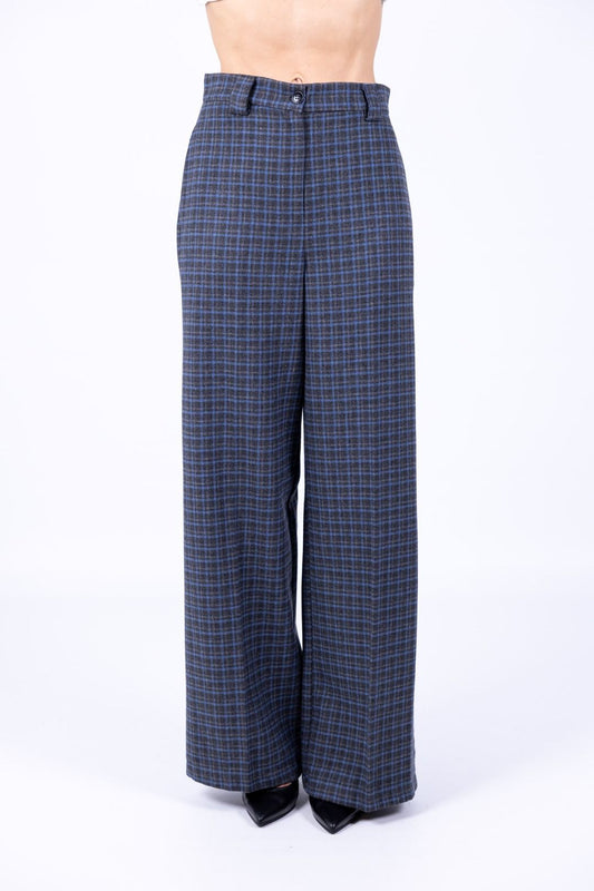 Tensione In - Pantalone palazzo con quadri