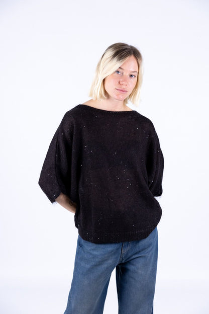 HaveOne - Poncho con paillettes