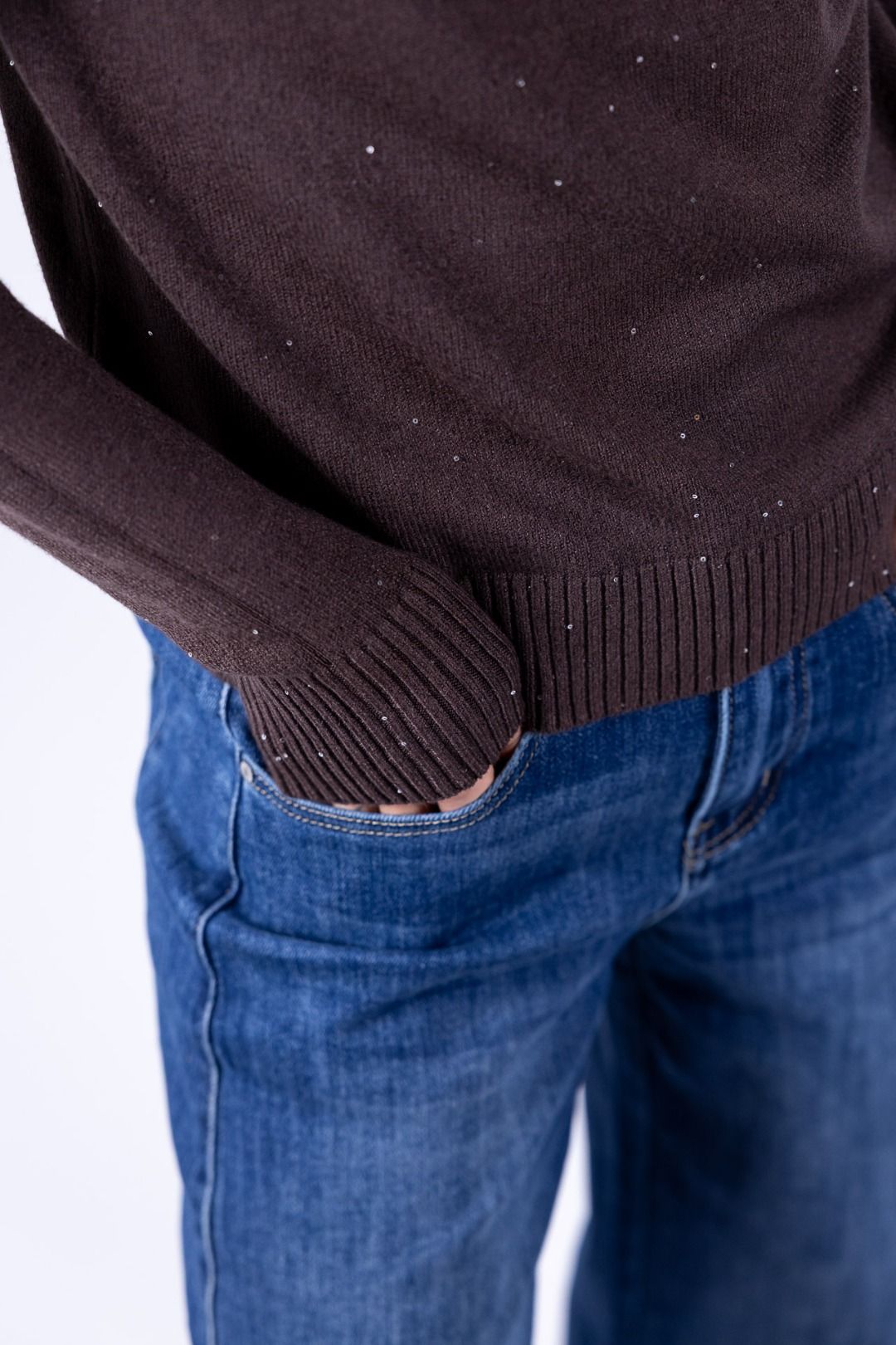 Susy Mix - Maglia shiffer con paillettes