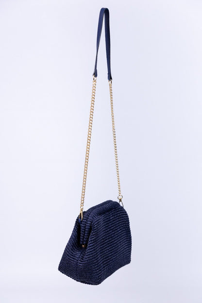 Gulp - Borsa in raffia con chiusura magnetica