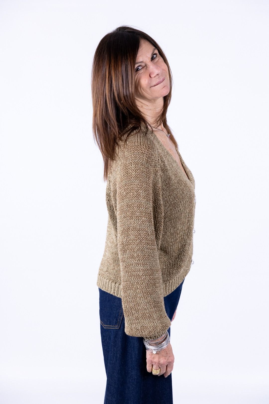 HaveOne - Cardigan bottone gioiello