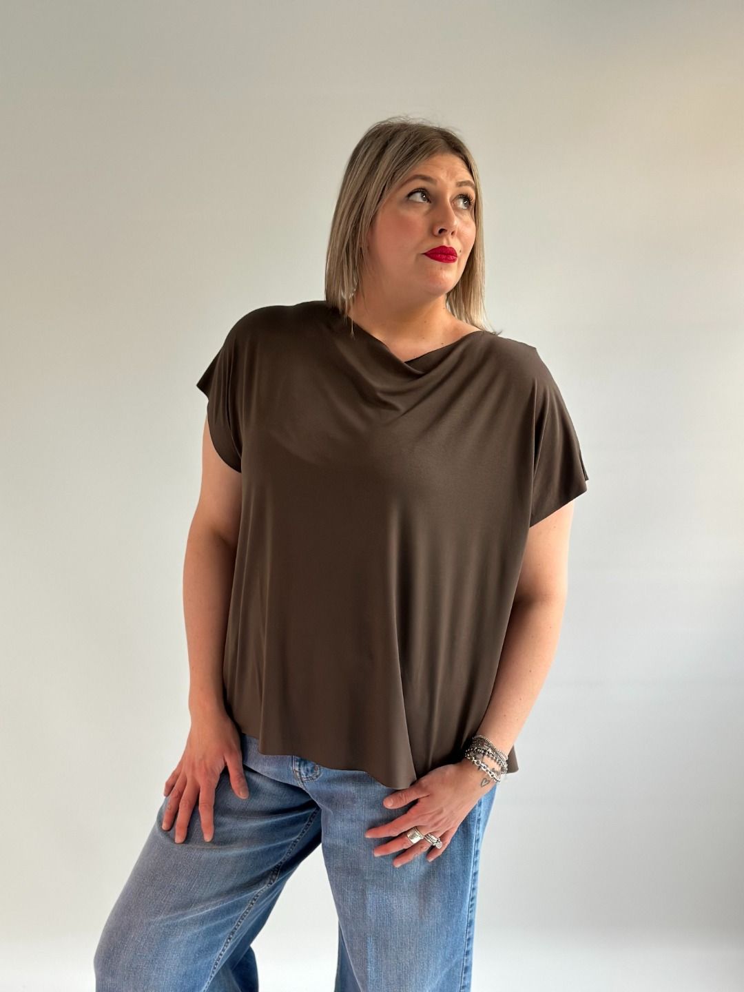 Susy Star - T-shirt Kimono taglio vivo
