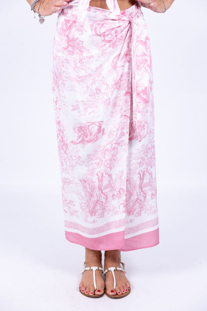 Tensione In - Gonna pareo fantasia rosa
