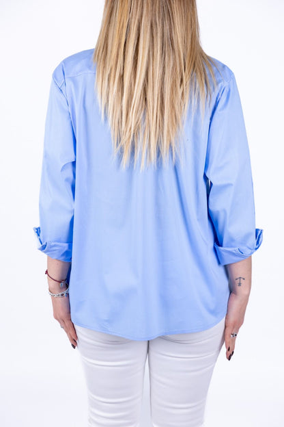 Susy Star - Camicia con bottone gioiello