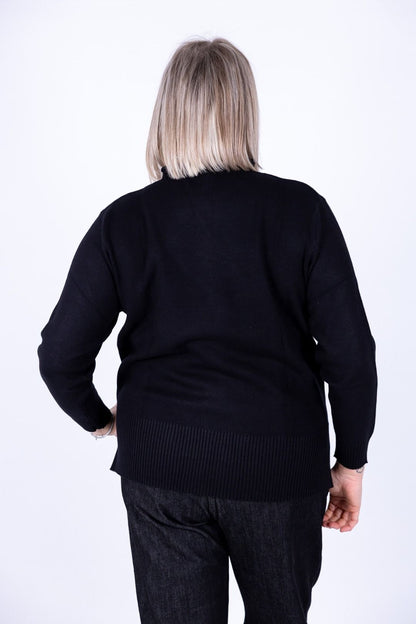 Ragno - Maglia collo a giro con costine sul collo