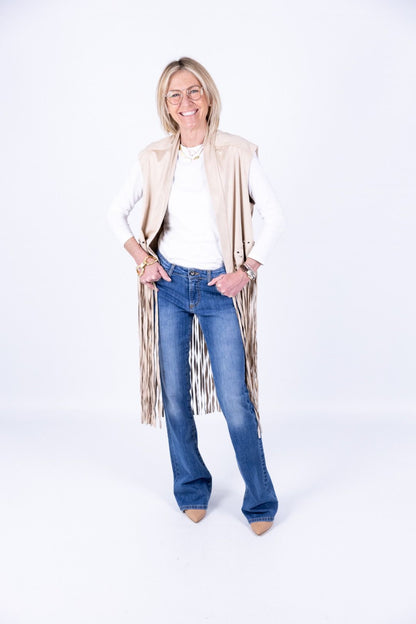 HaveOne - Gilet con frange