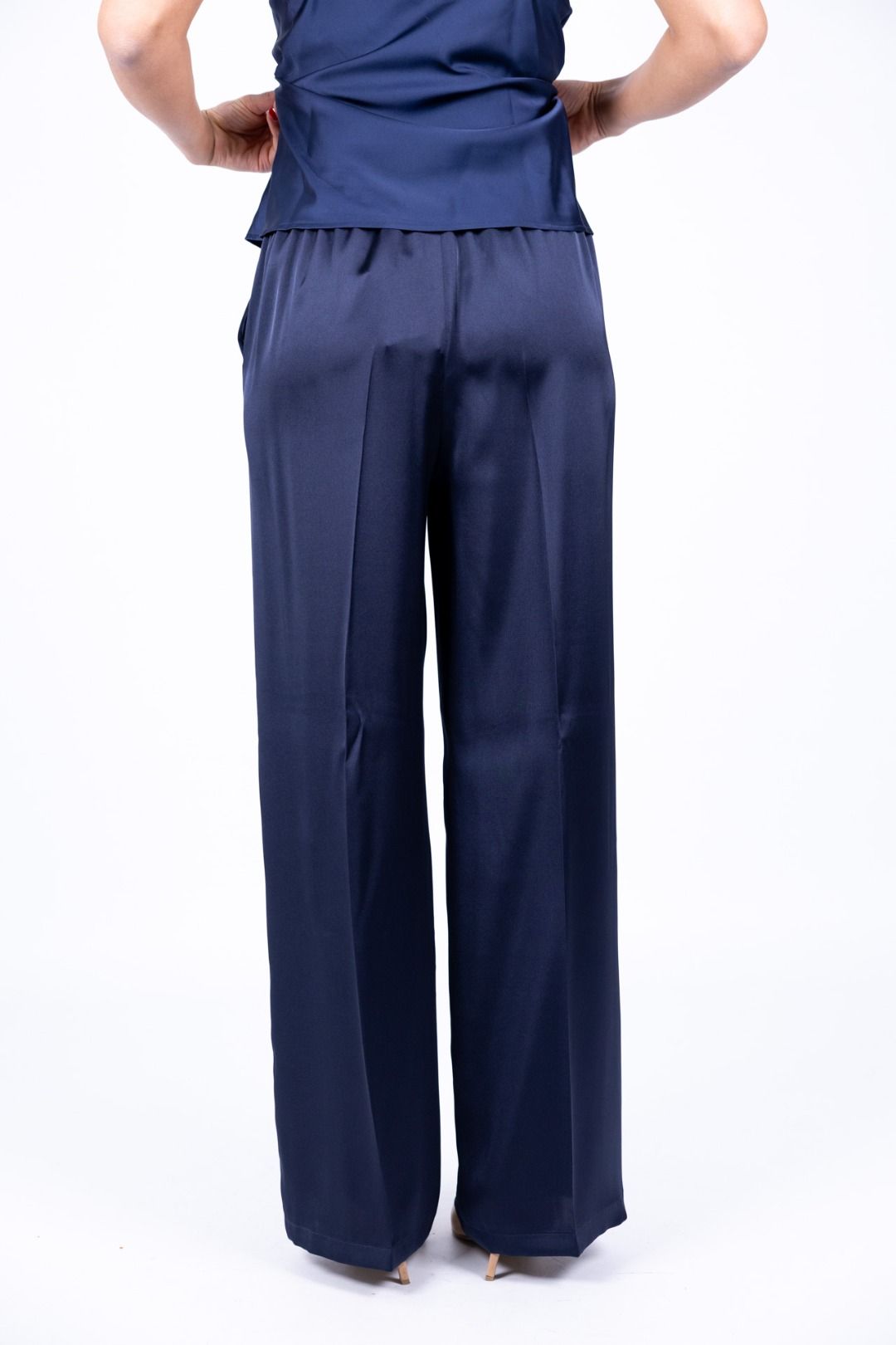 Emme - Pantalone gamba larga raso