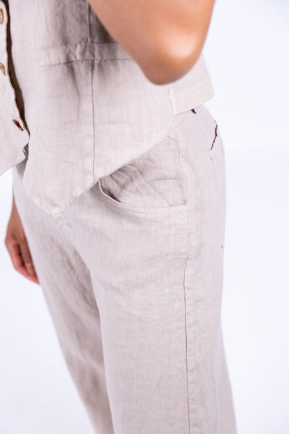 Tensione In - Completo lino Gilet e Pantalone