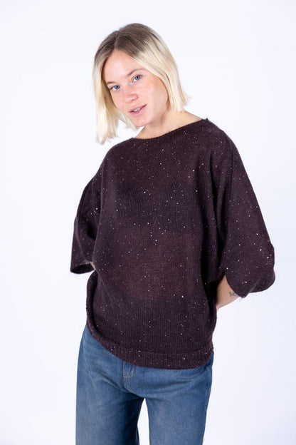 HaveOne - Poncho con paillettes
