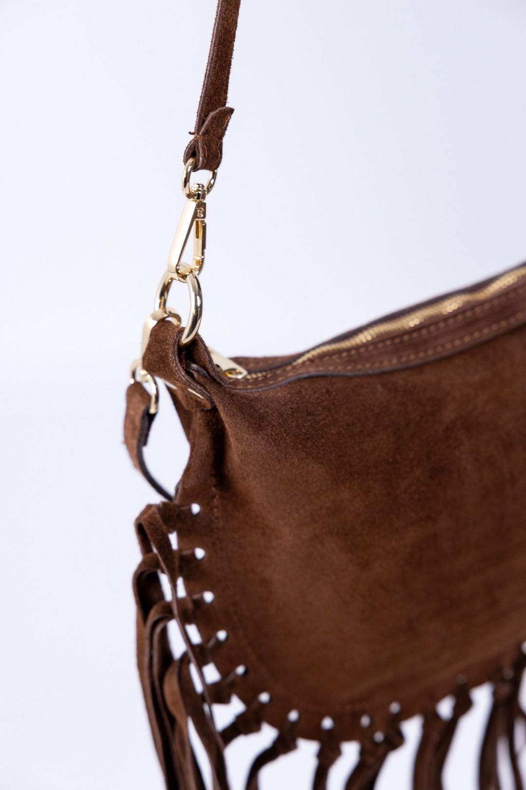 HighGarden - Borsa mezza luna con Frange