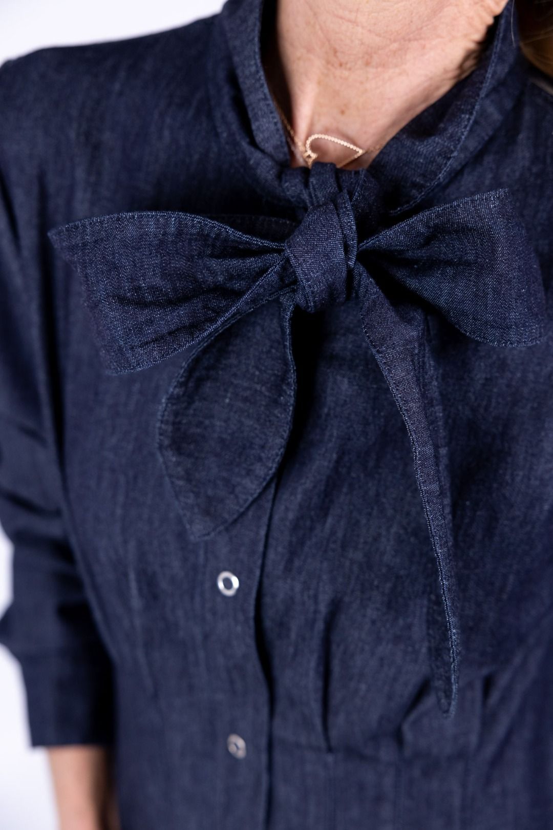 Le Streghe - Abito chemisier con fiocco