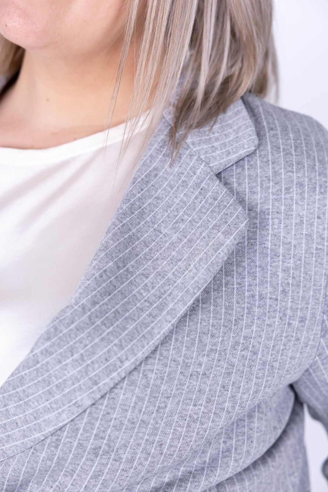 Ragno - Completo gessato curvy giacca e pantalone