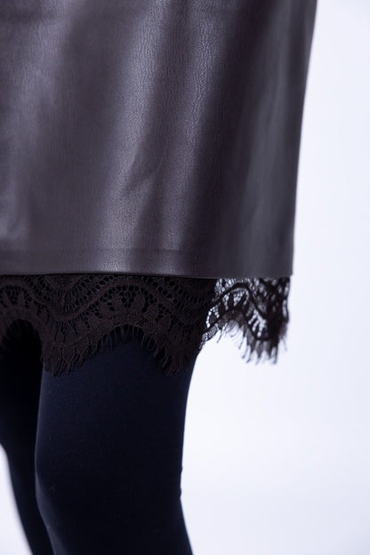 Susy Mix - Mini gonna ecopelle c/pizzo