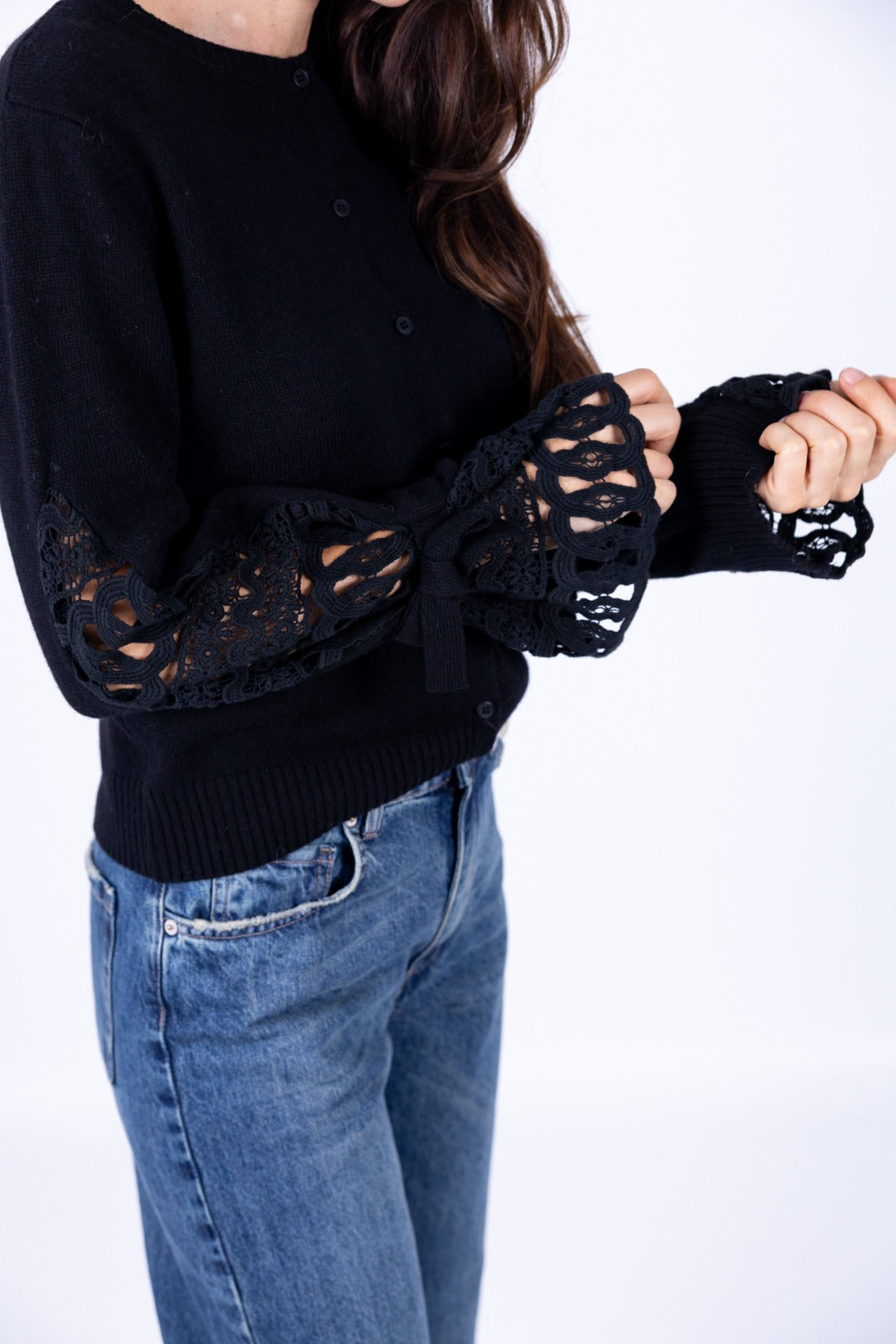 Philia Loft - Cardigan con pizzo
